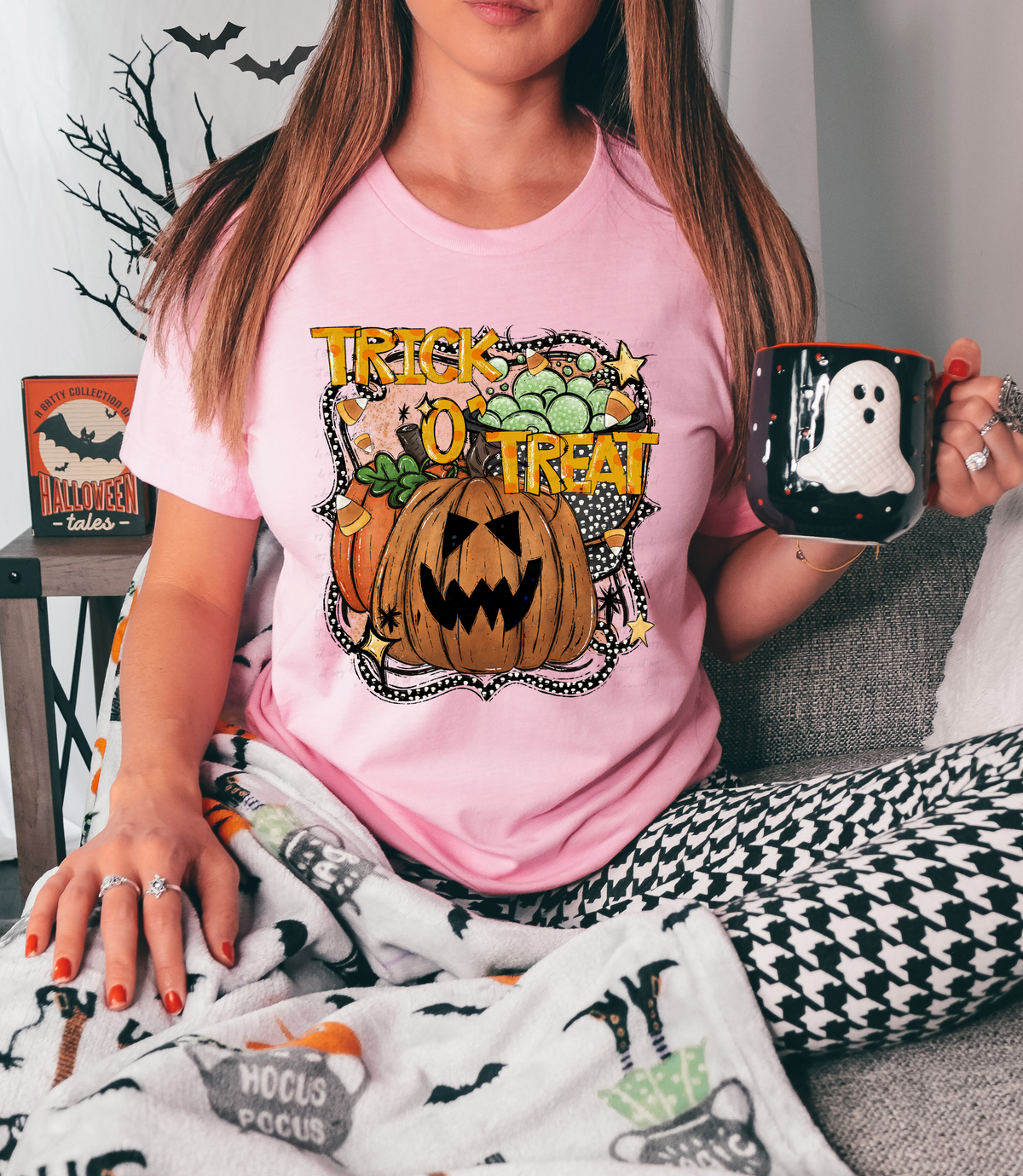 Trick O Treat Pumpkin Candy Corn 114979 DTF Transfer