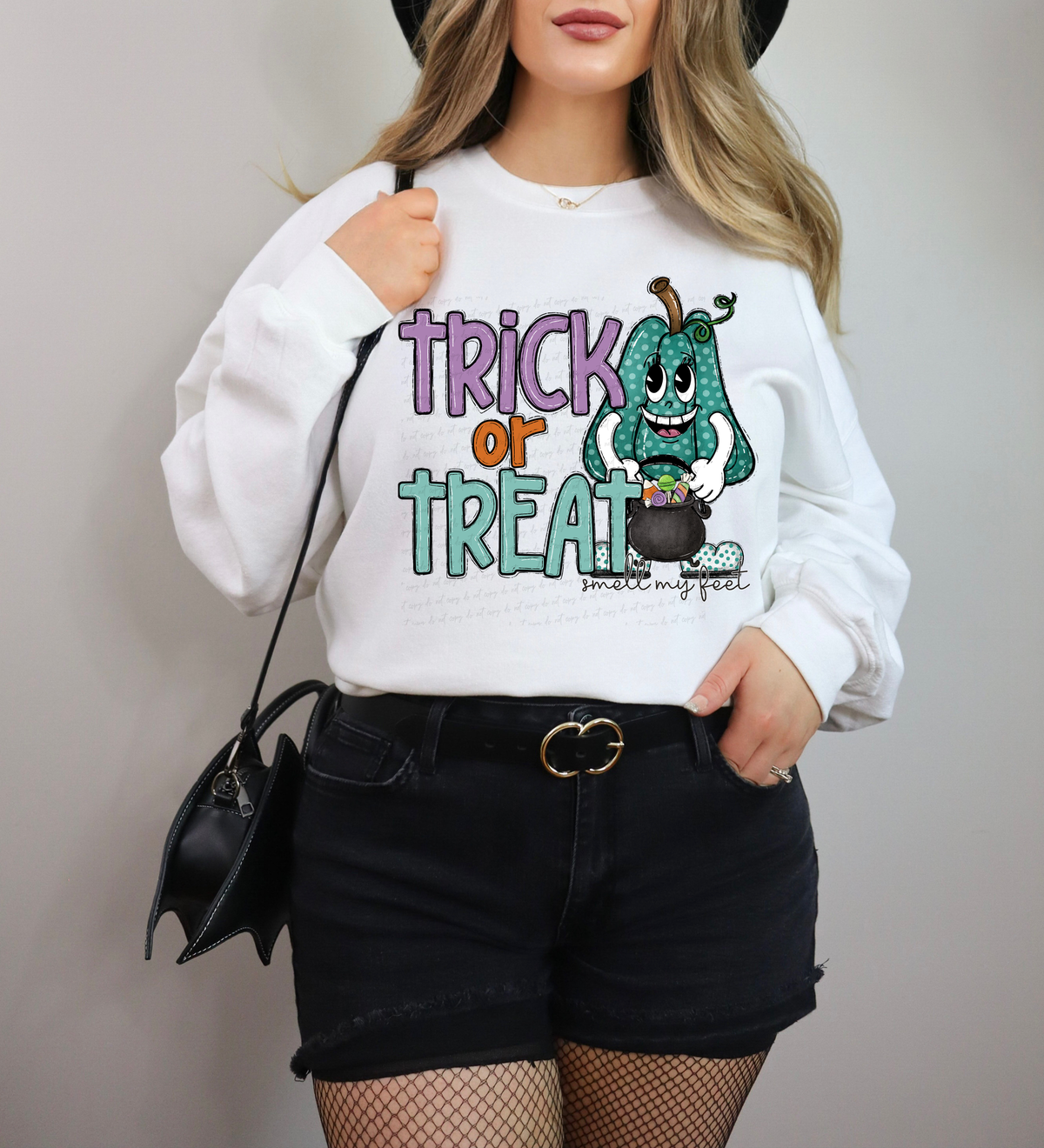 Trick Or Treat Smell My Feet Gourd Polka 114804 DTF transfer