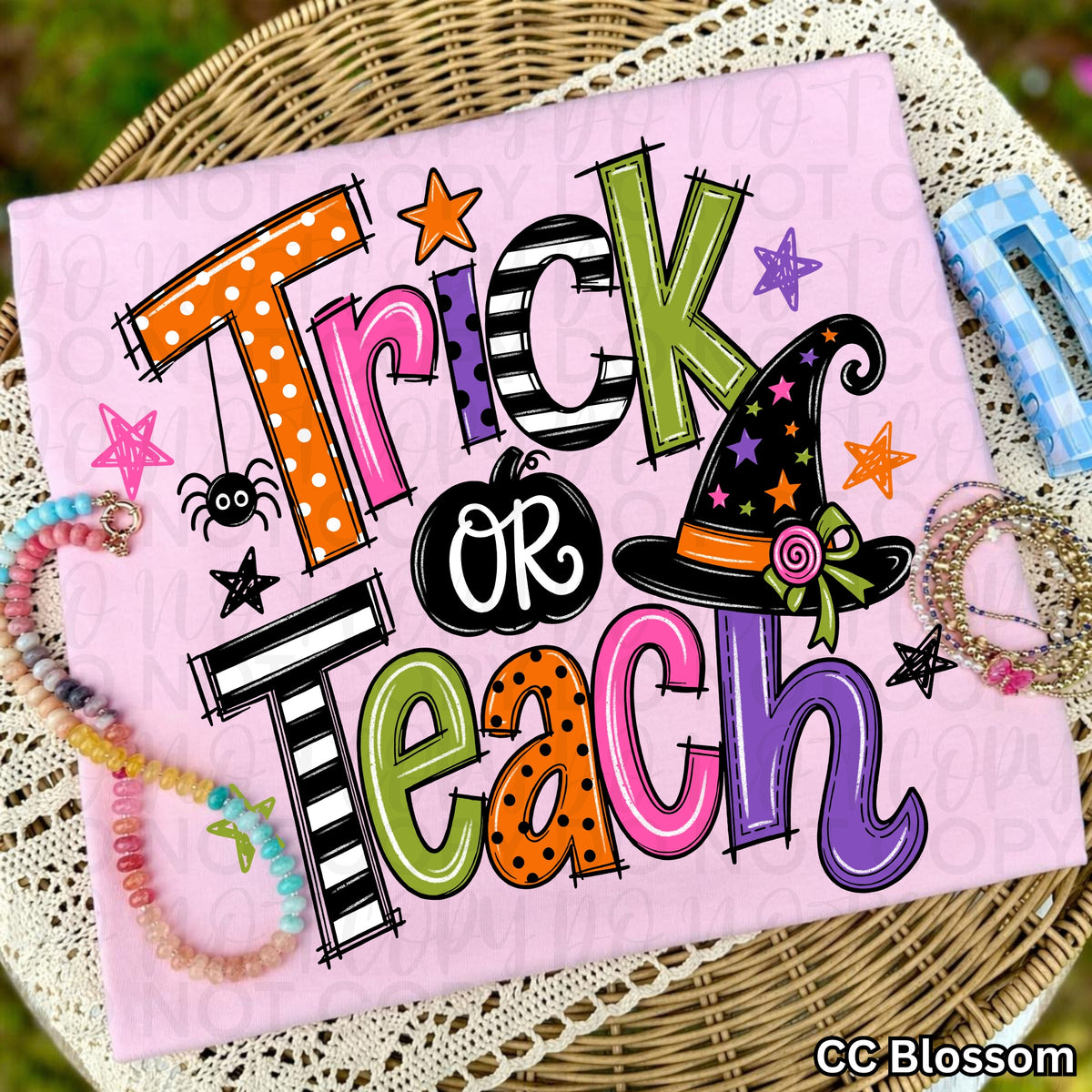 Trick or treat doodle (UAC) DTF Transfer