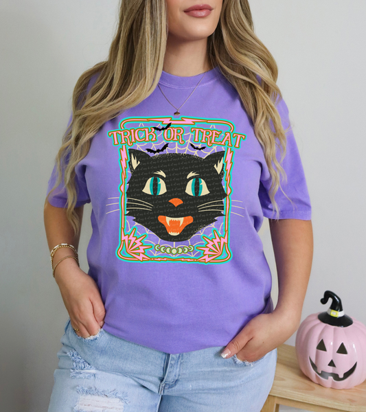 Trick or Treat Black Cat 63069 DTF transfer