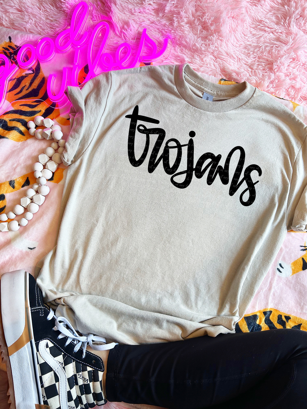 Trojans Hand Lettered 54168 DTF transfer