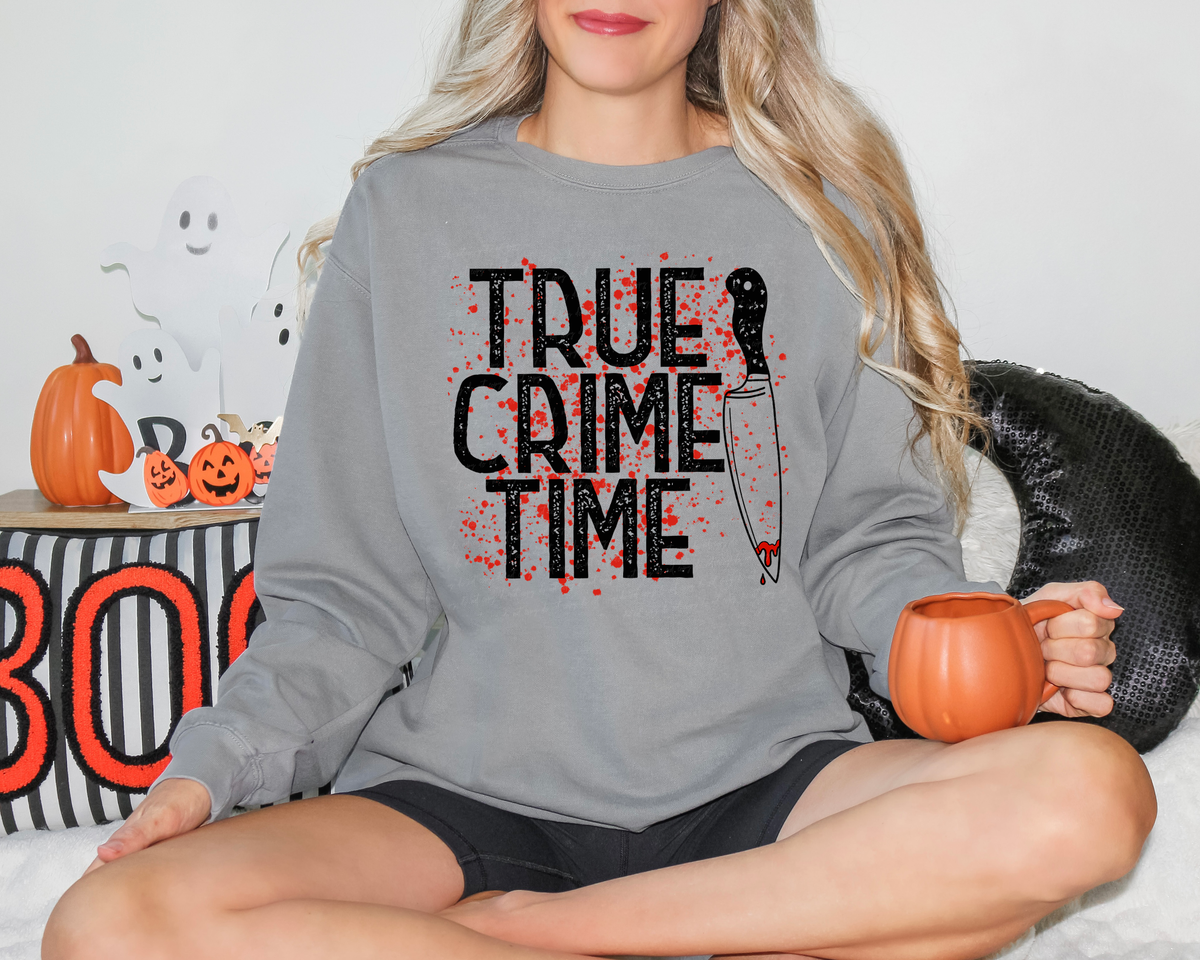 True Crime Time Knife Blood Splashed 114744 DTF transfer