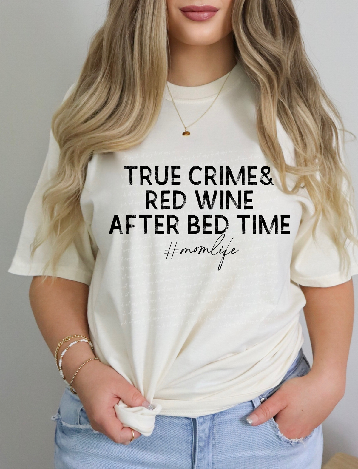 True Crime and Red Wine After Bed Time #Momlife 114857 DTF transfer