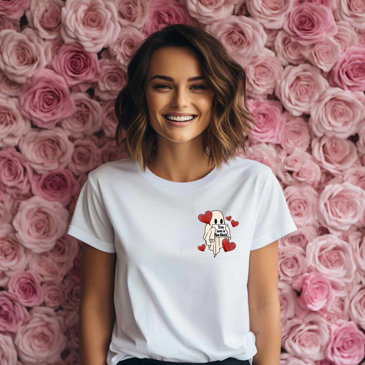 True Love Is Boo Sheet Pocket Print 117183 DTF Transfer