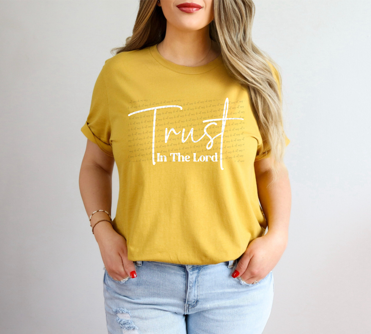 Trust In The Lord Cursive And Serif Font White 89464 DTF Transfer