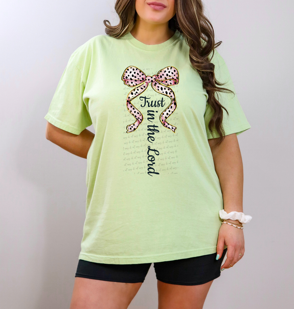 Trust In The Lord Pink Bow 76305 DTF Transfer