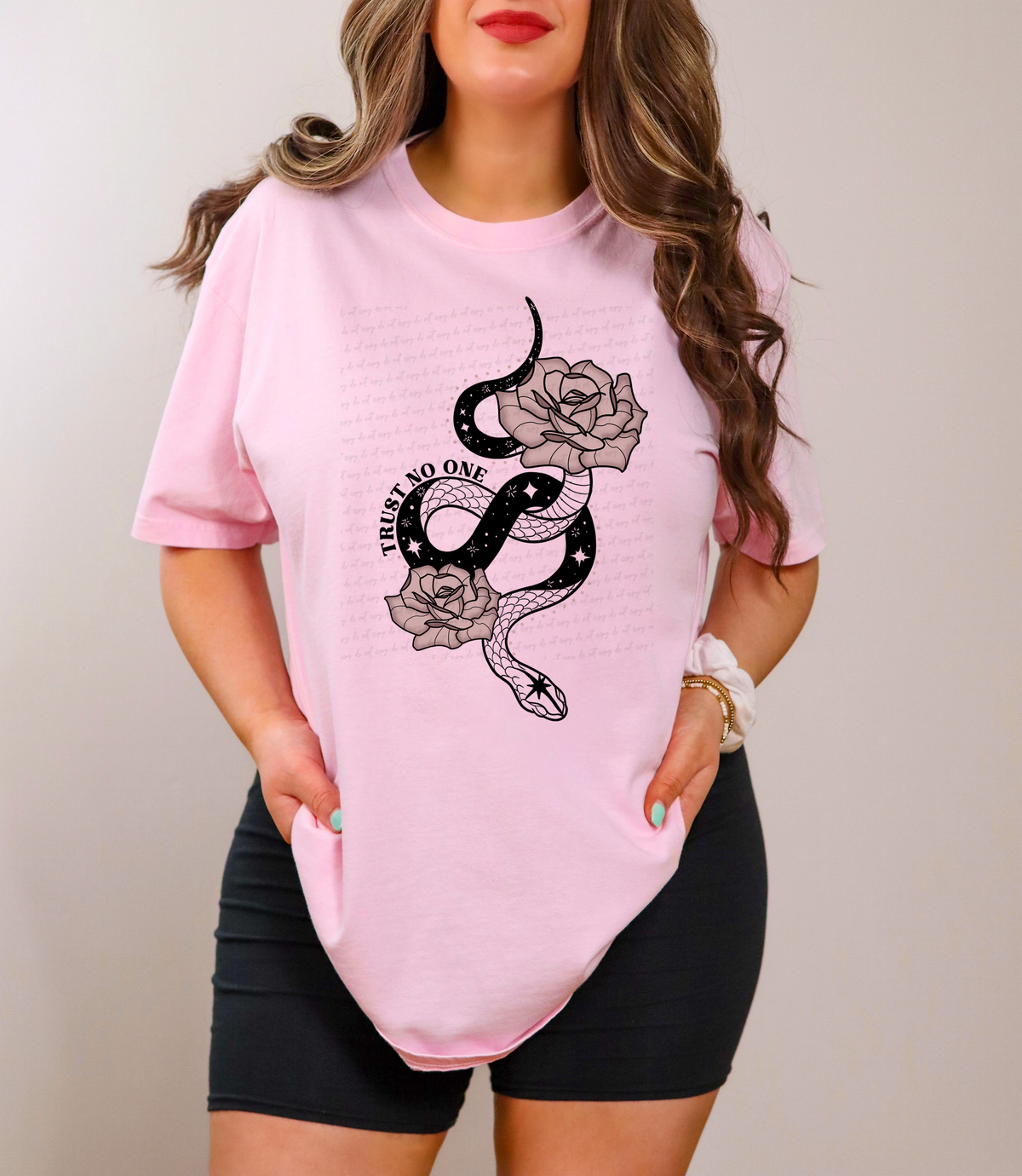 Trust No One Snake Flowers 116879 DTF Transfer