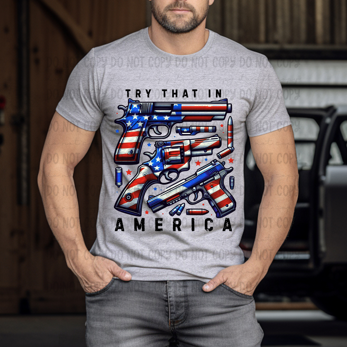 Try that in America BLACK (Revel) 101732 DTF transfer