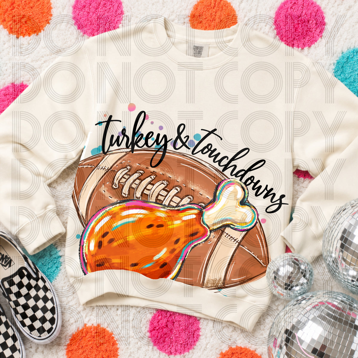 Turkey & touchdowns (Renewed) DTF Transfer