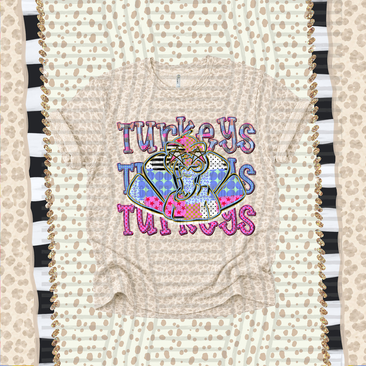 Turkeys-Dolly Doodle Print (Caplinger) DTF Transfer