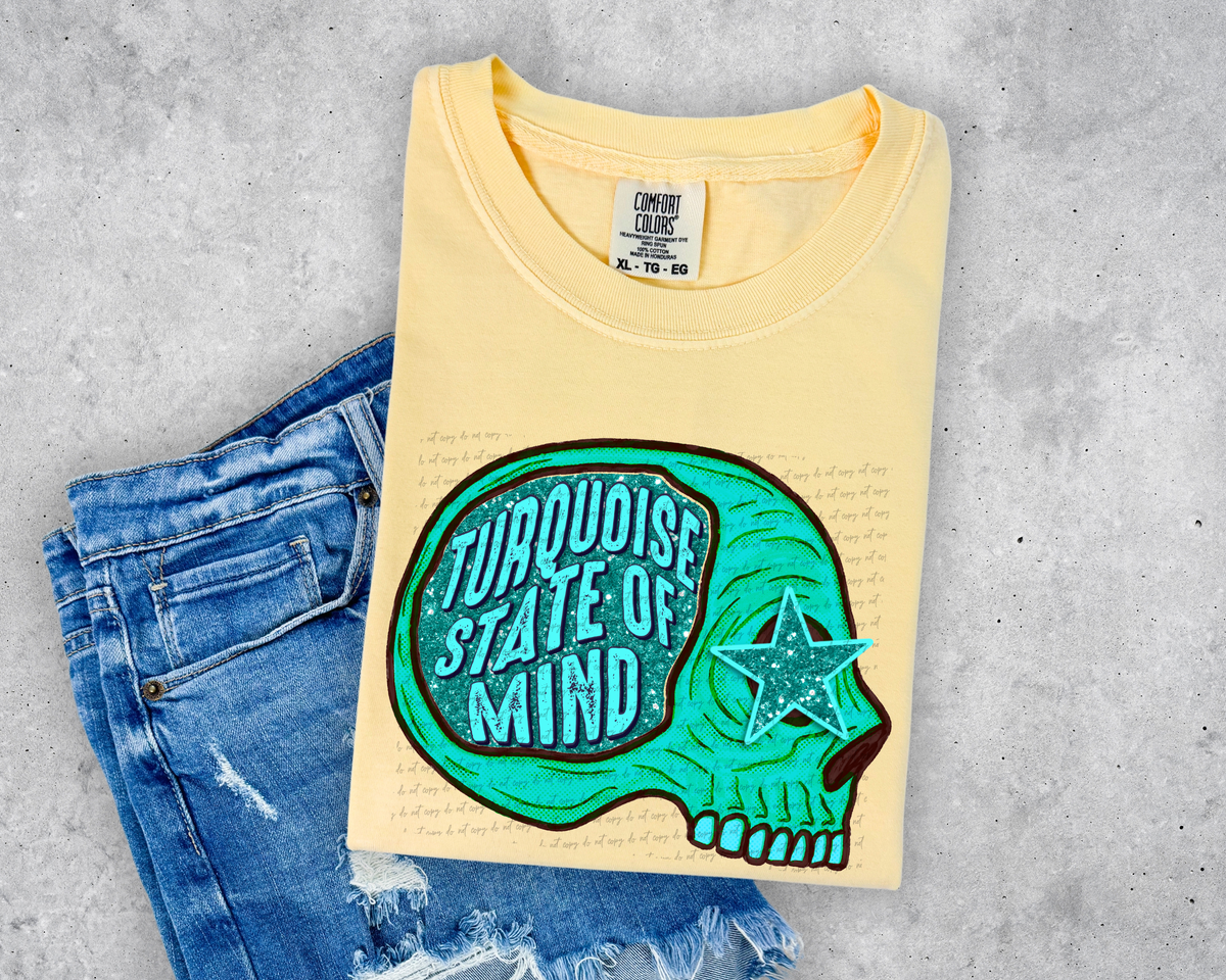 Turquoise State Of Mind 46781 DTF transfer