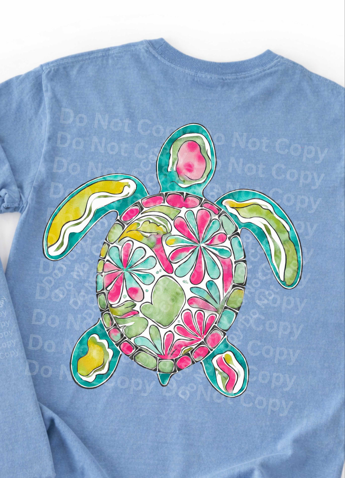 Floral turtle (Irene) DTF Transfer