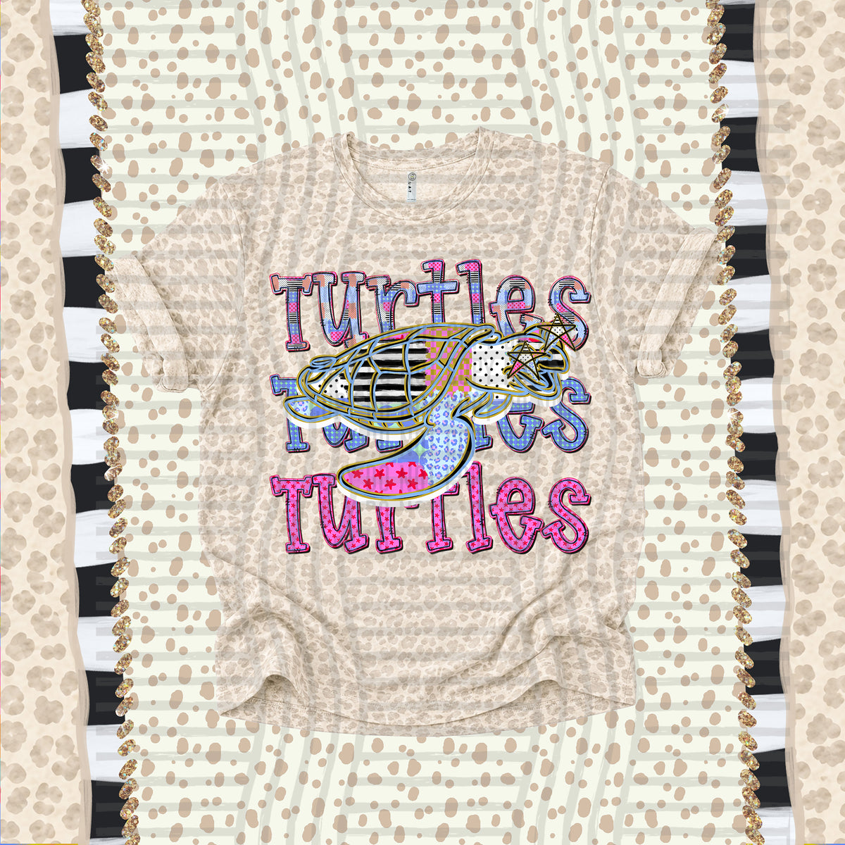 Turtles-Dolly Doodle Print (Caplinger) DTF Transfer