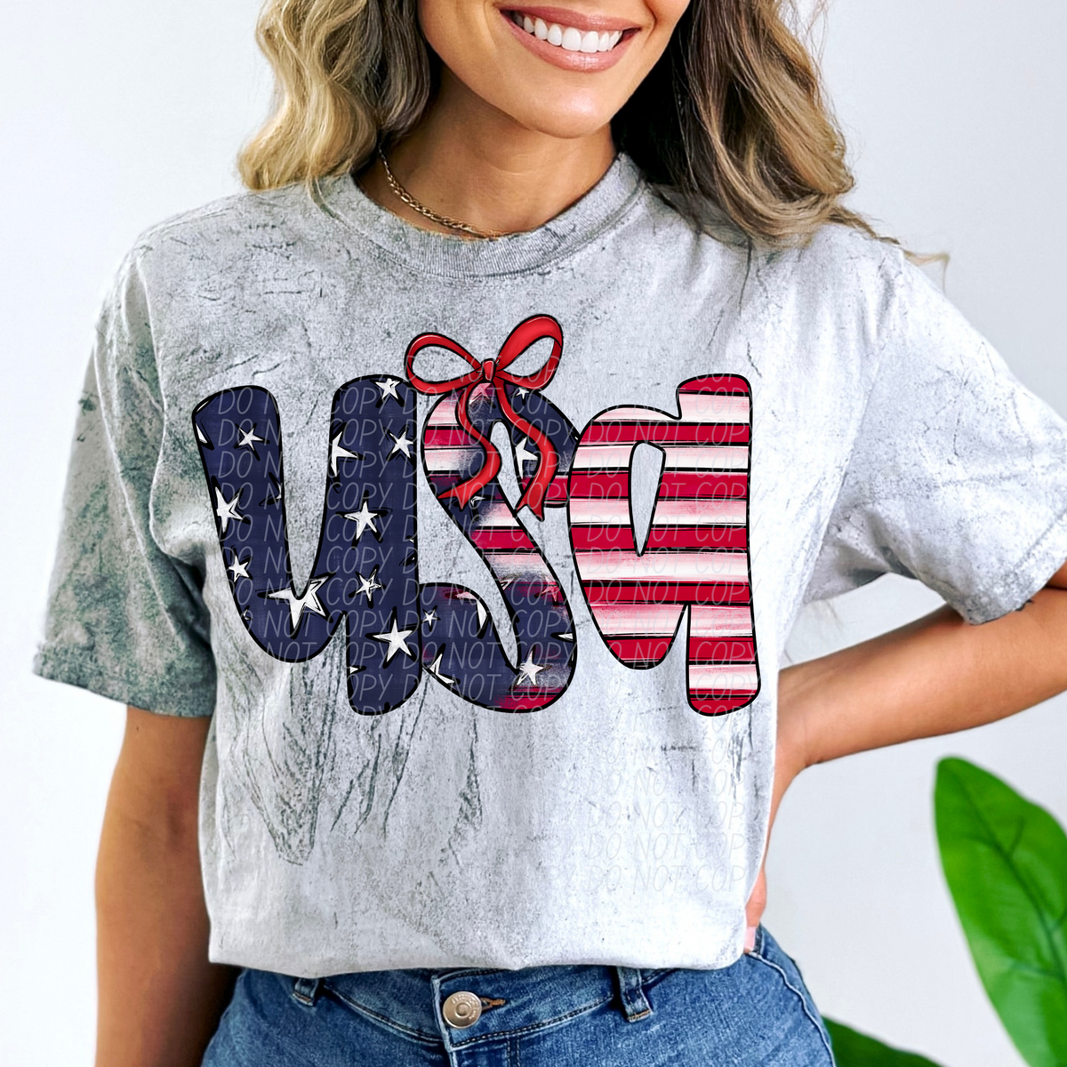 USA 1 small bow (CITY) DTF transfer