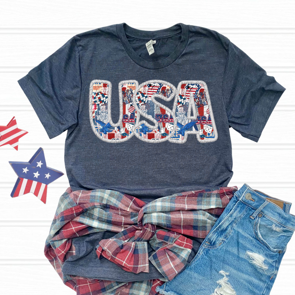 USA Patriotic Collage (CITY) DTF transfer