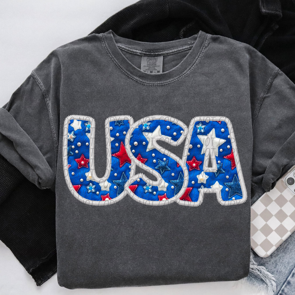 USA Embroidery Stars (CITY) DTF transfer