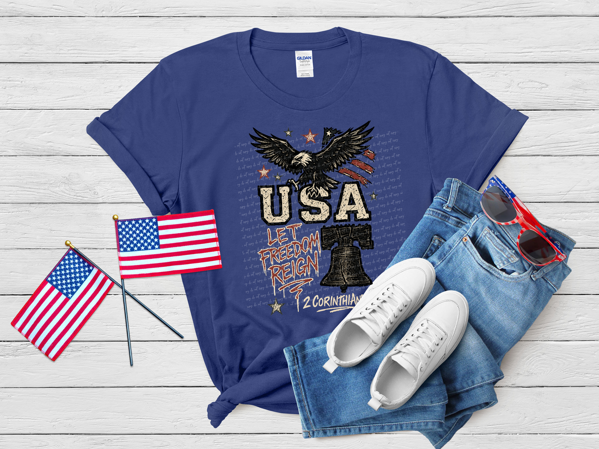 USA Let Freedom Reign 104873 DTF transfer