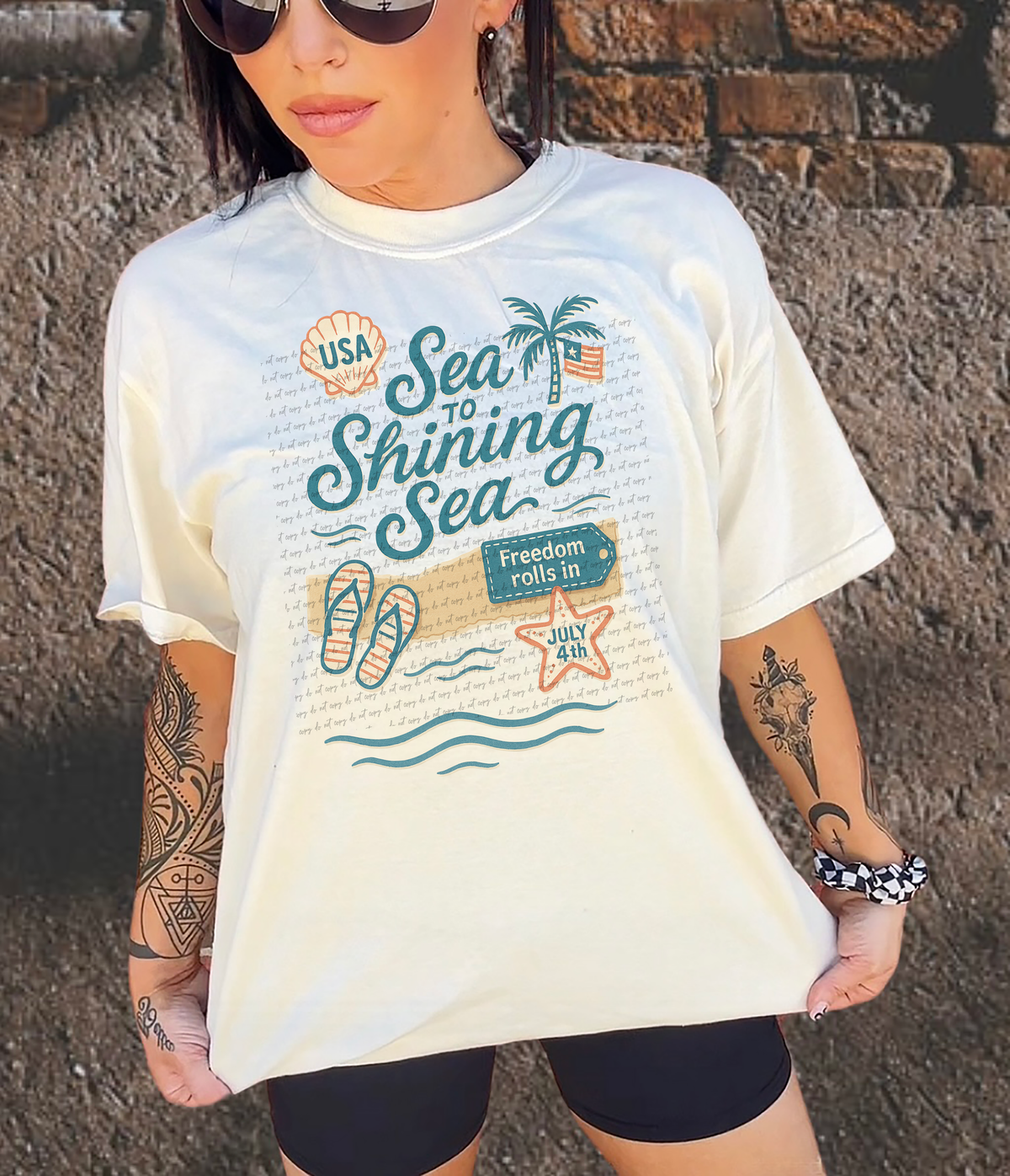 USA Sea To Shining Sea 104876 DTF transfer