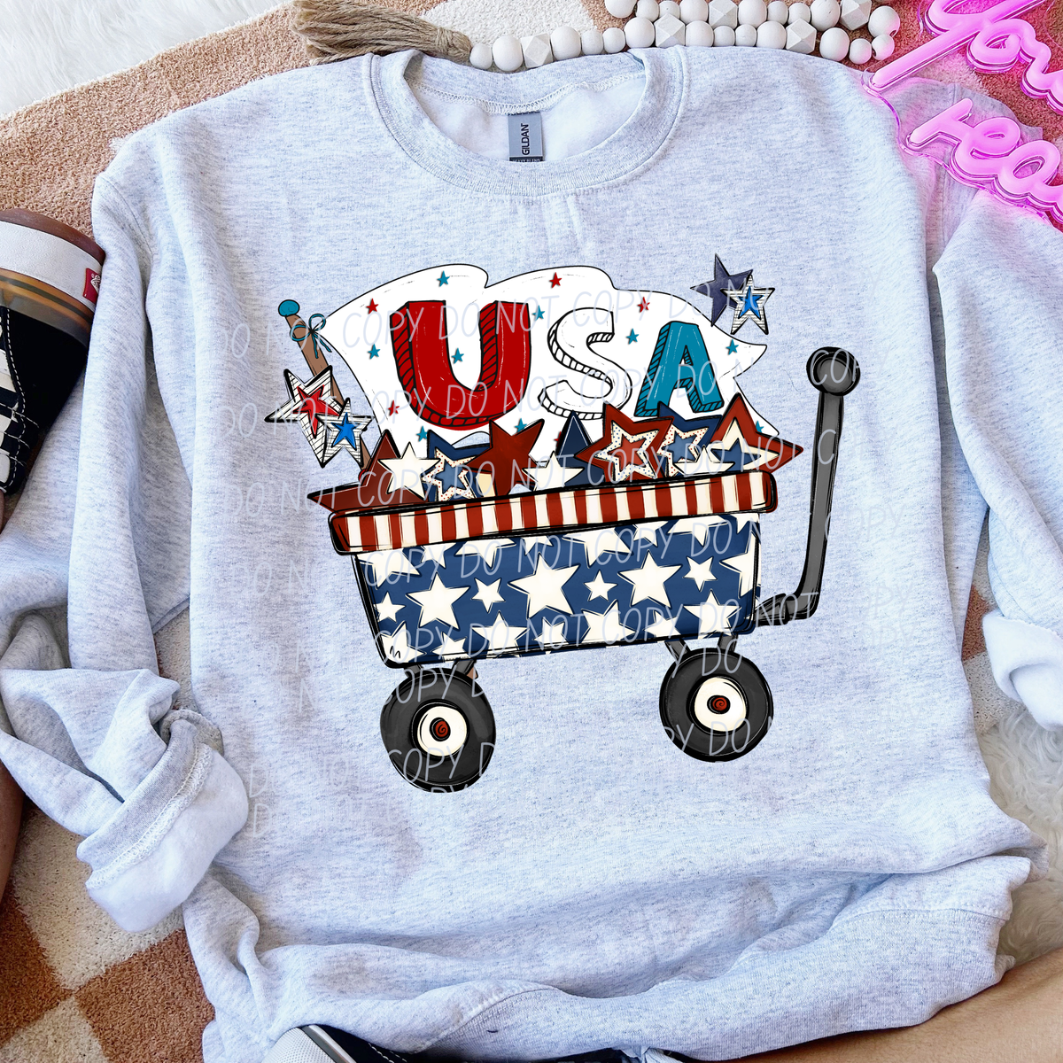 USA wagon (DWS) DTF Transfer