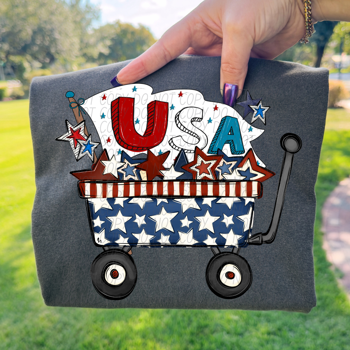 USA wagon (City) DTF Transfer