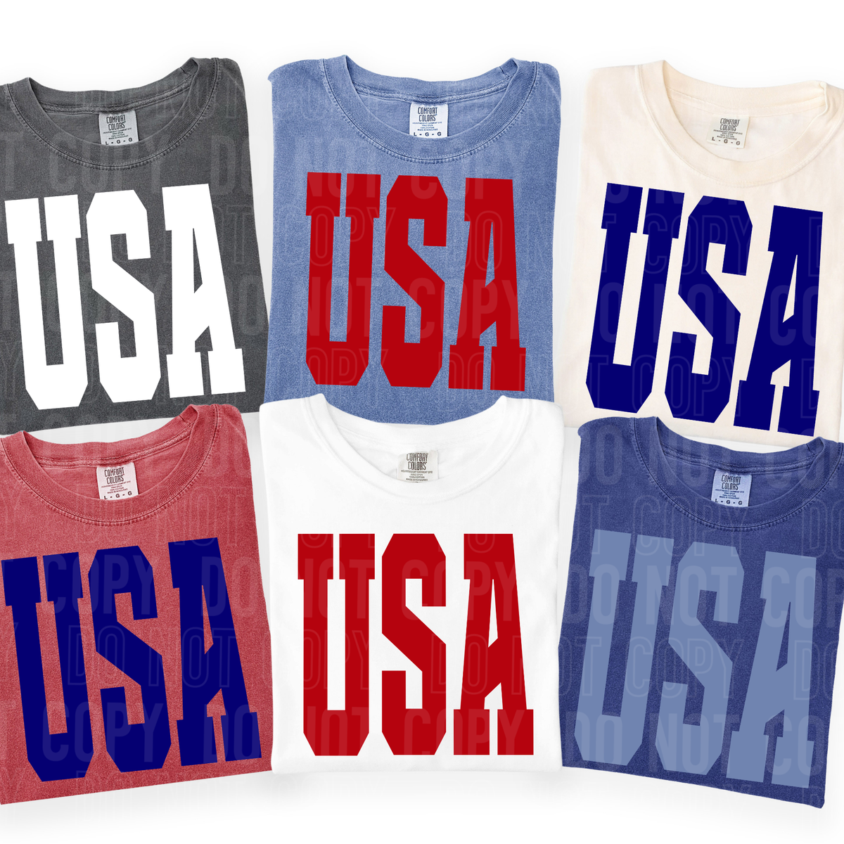 USA block WHITE (SBB) DTF Transfer