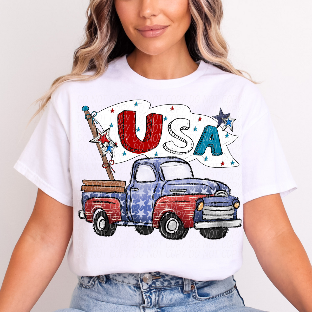 USA Banner Truck (CITY) DTF transfer