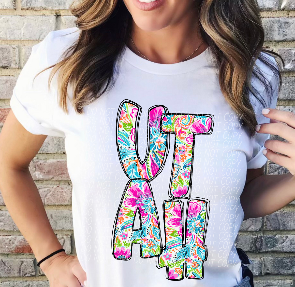 Utah floral STACKED CITY DTF transfer