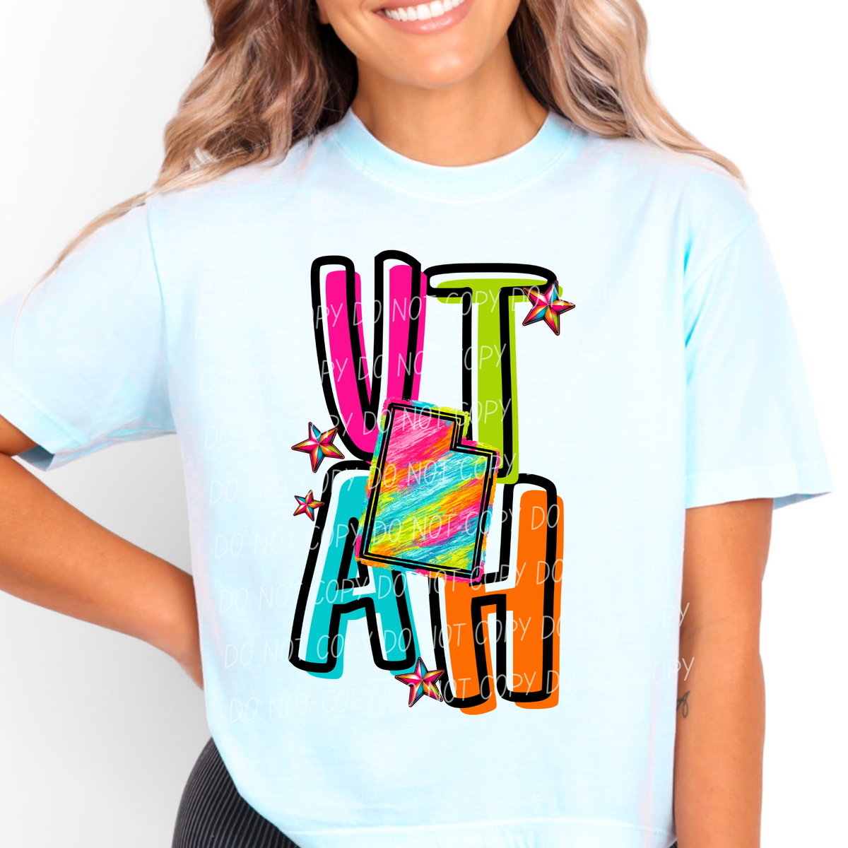 Utah neon (City) DTF Transfer