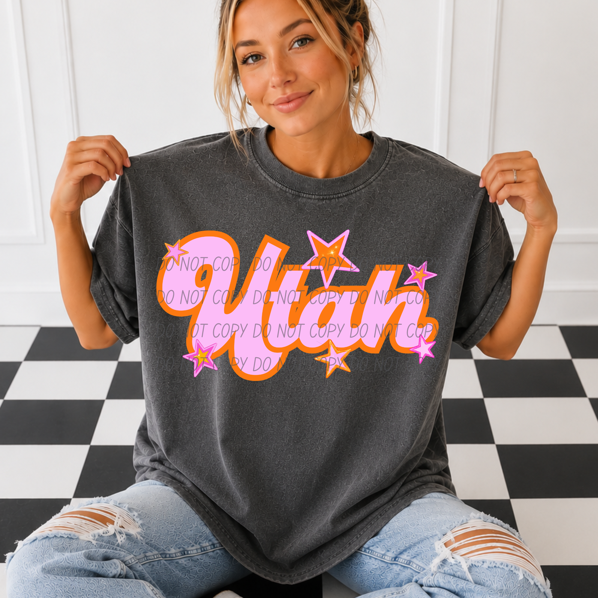 Utah pink orange states (City) DTF Transfer