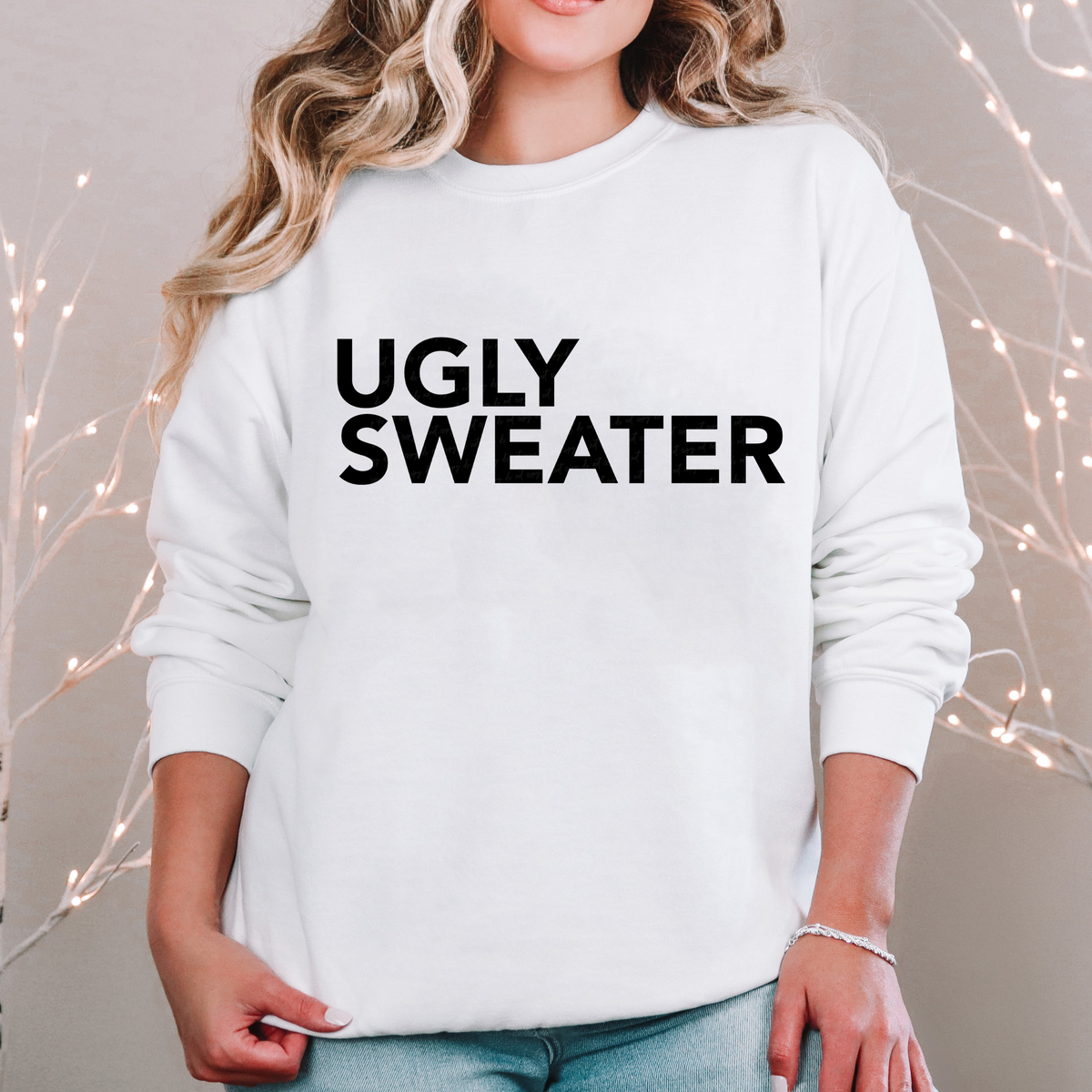 Ugly Sweater Black Font 115081 DTF Transfer