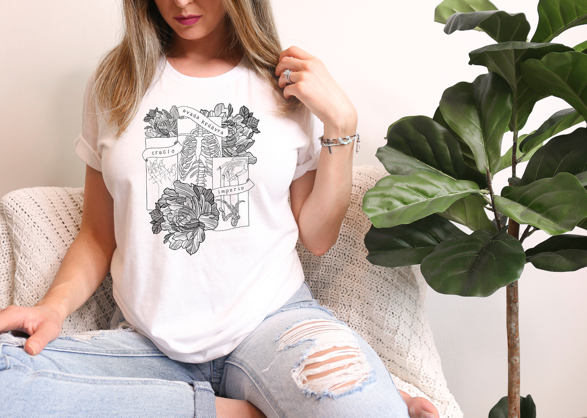 Unforgivable Curse Floral Bones 115236 DTF Transfer