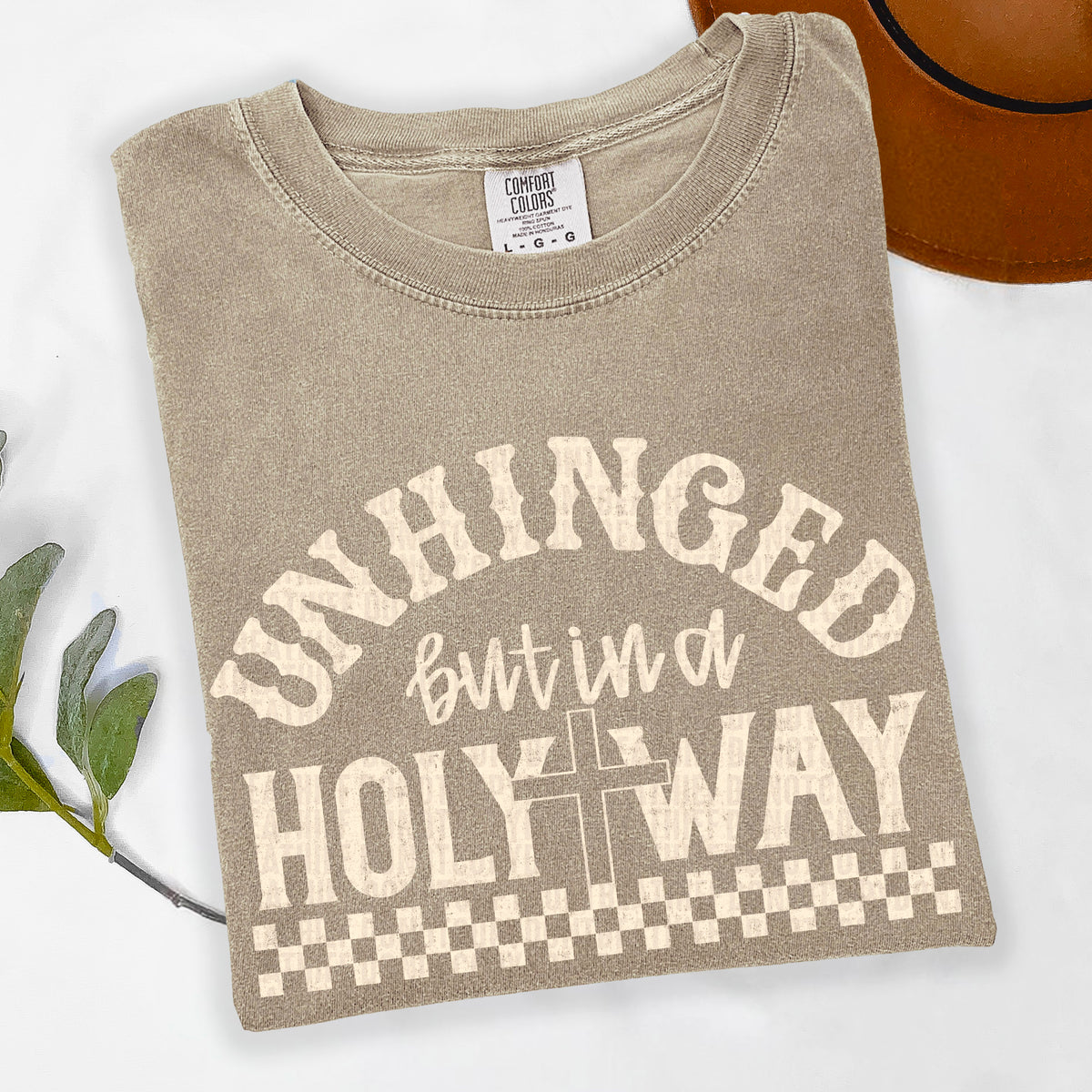 Unhinged in a holy way CREAM 105126 DTF transfer