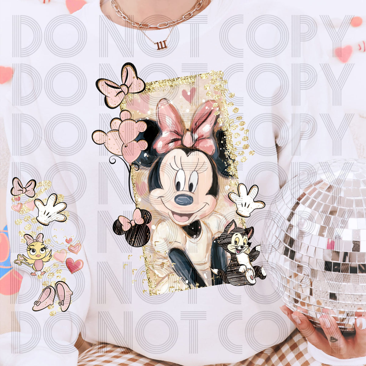 Girl Mouse Frame Sleeve Only (ONE SLEEVE ONLY)(RENEWED) DTF Transfer