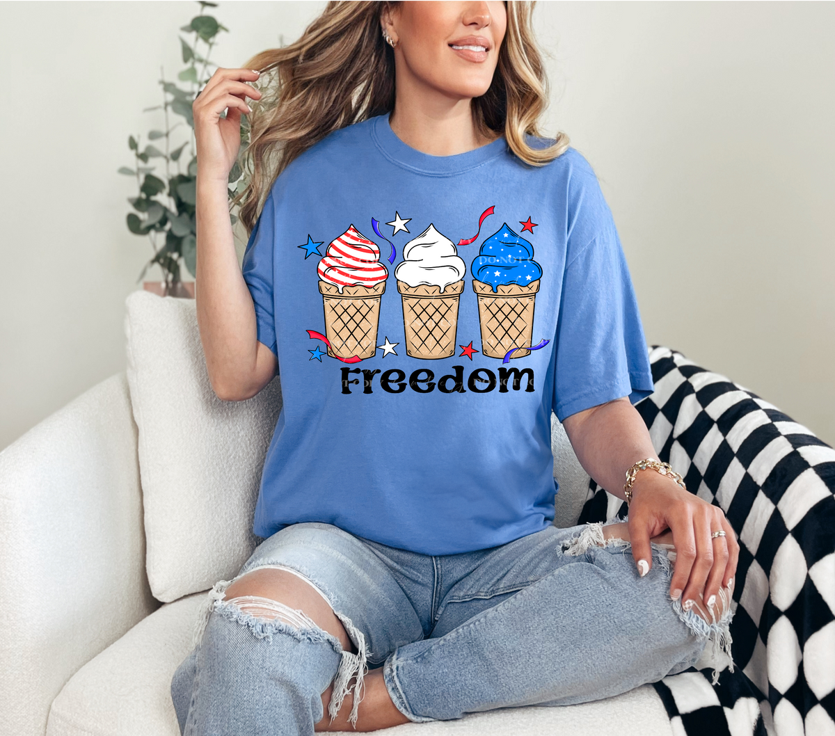 Freedom Ice cream cones (Linda) DTF transfer