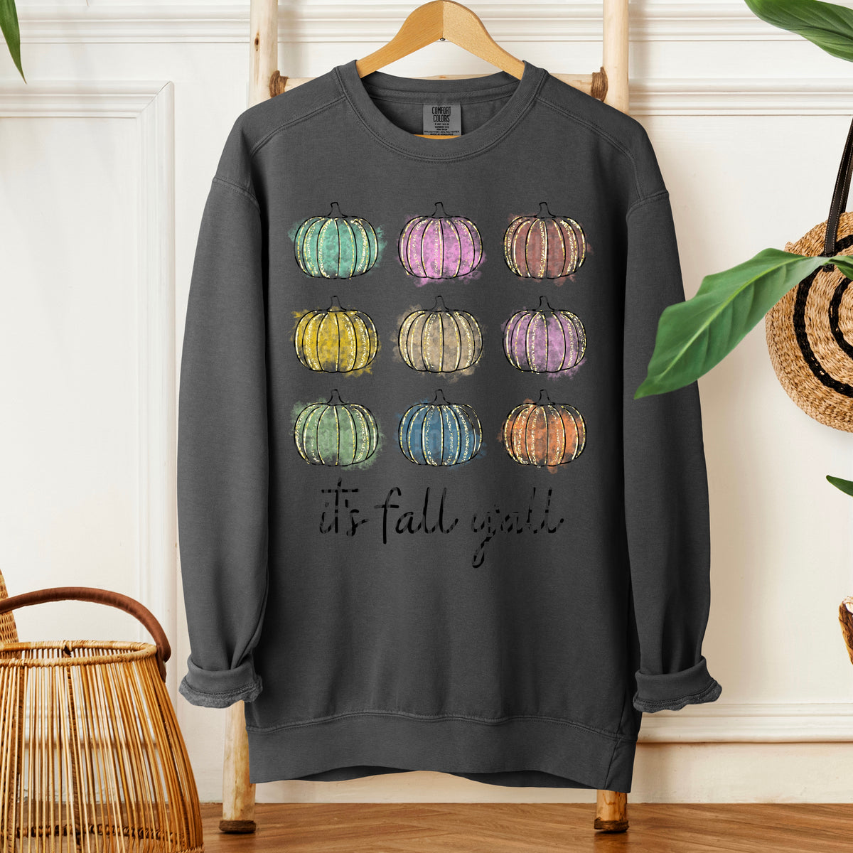 It's fall y'all colored pumpkins DTF transfer