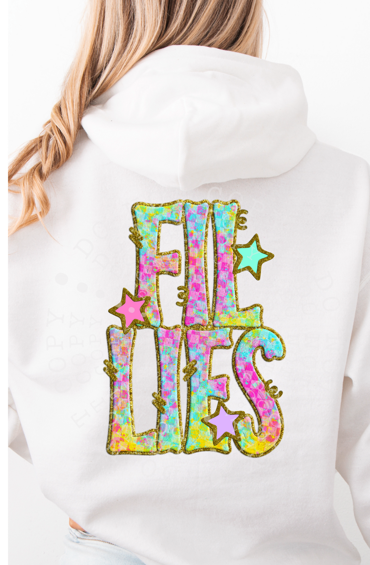 Fillies colorful checkered (CMD)  DTF transfer