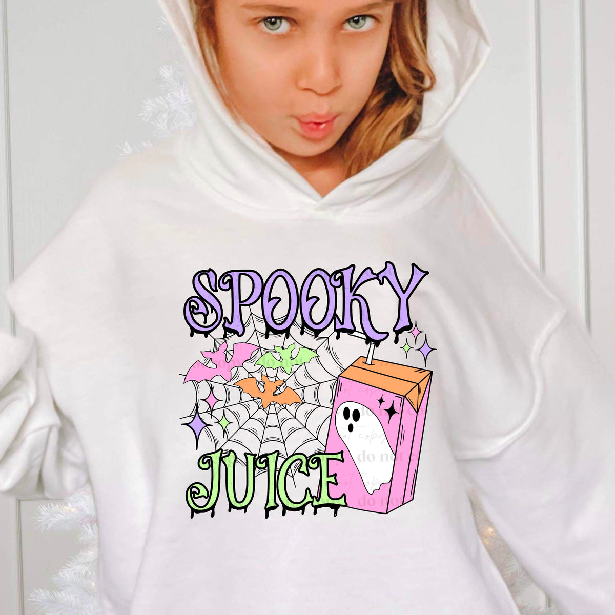 Spooky Juice bats with web and juice PINK 2191 DTF TRANSFER