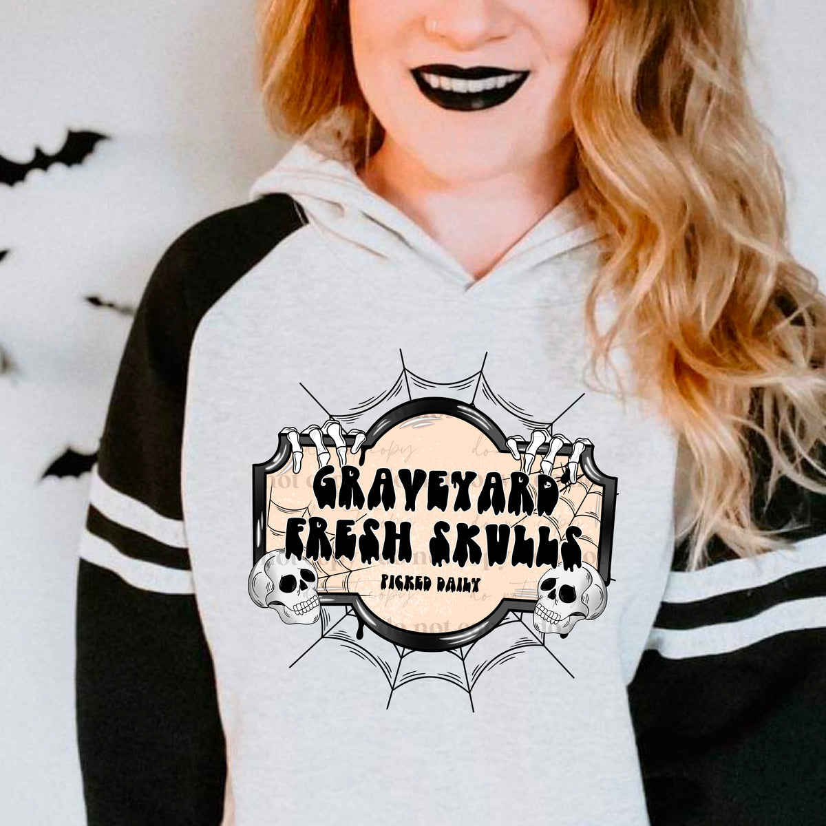 Graveyard fresh skulls 2184 DTF TRANSFER