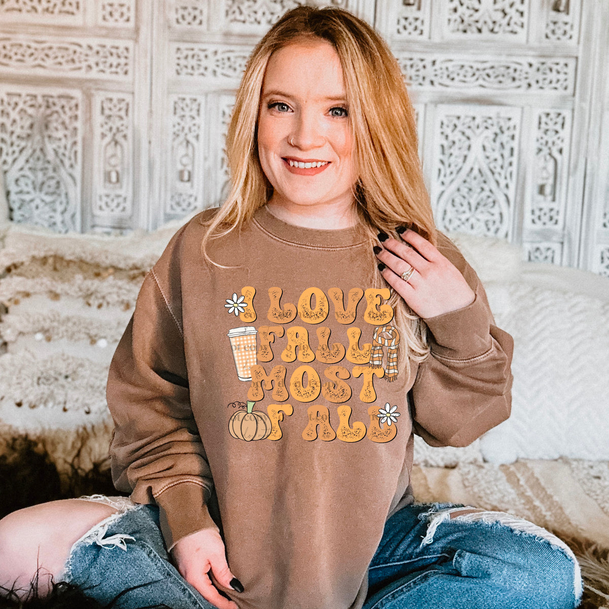 I love fall most of all orange DTF TRANSFER