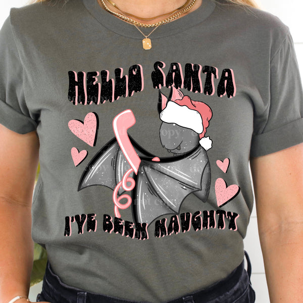 Hello santa i've been naughty (bat) 2218 DTF TRANSFER