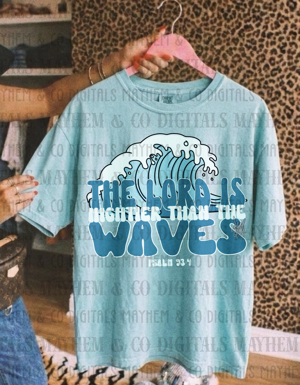 The lord is higher than the waves DTF Transfer