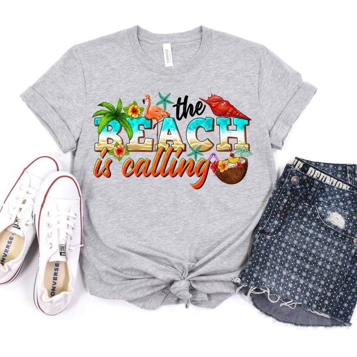 The Beach is Calling-38994-DTF transfer