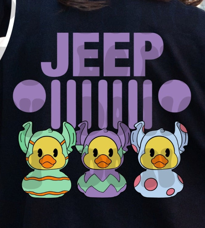 Jeep Ducks PURPLE (Starlight) DTF transfer