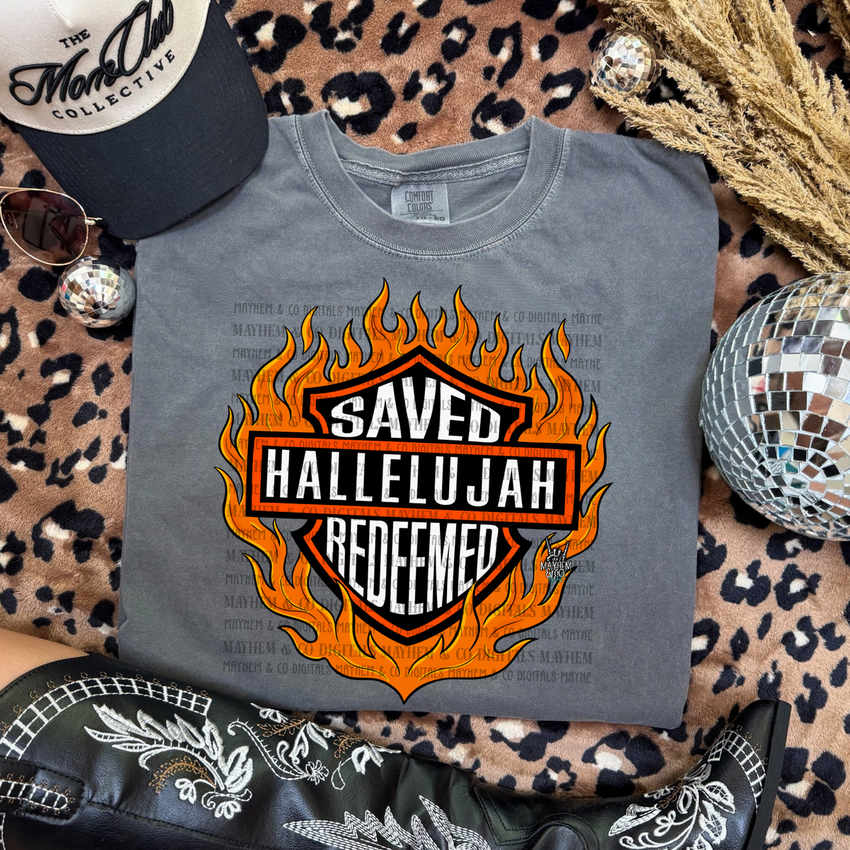 Saved hallelujah redeemed flame DTF Transfer