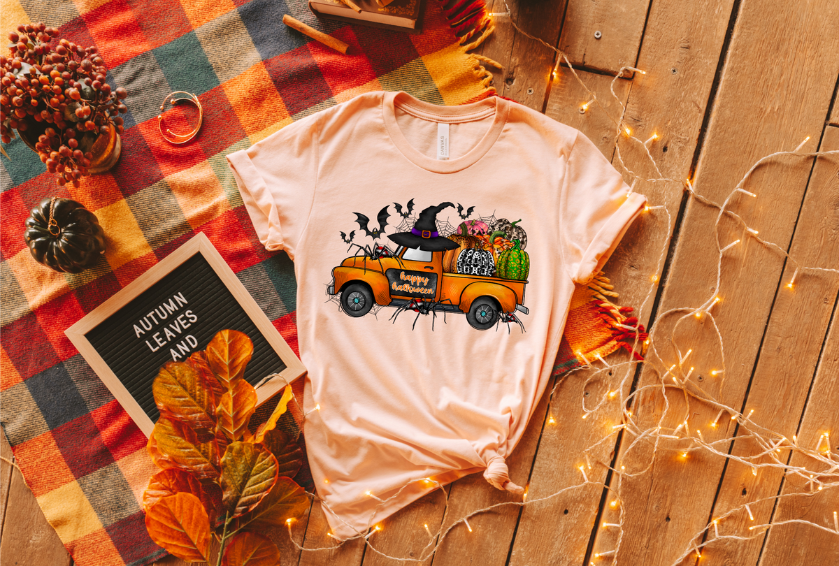 happy halloween truck 7158 DTF TRANSFER
