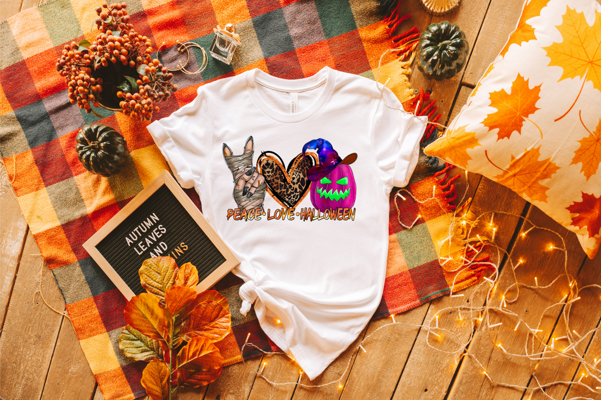 Peace Love Halloween 7168 DTF TRANSFER