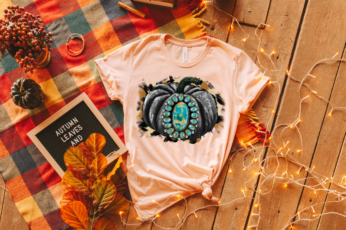 Turquoise Pumpkin 7175 DTF TRANSFER