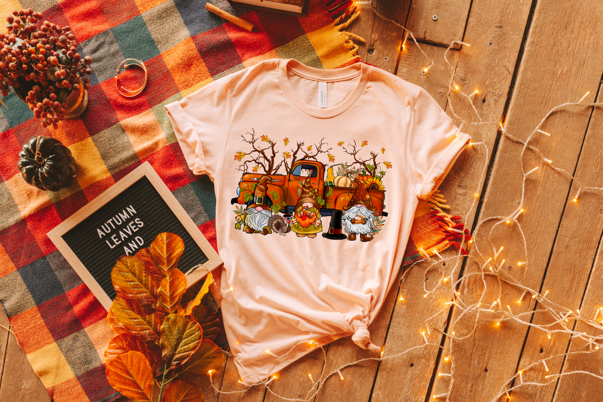 Fall Gnome Truck 7176 DTF TRANSFER