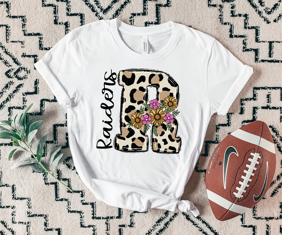 Floral Leopard Raiders Mascot 7400 DTF Transfers
