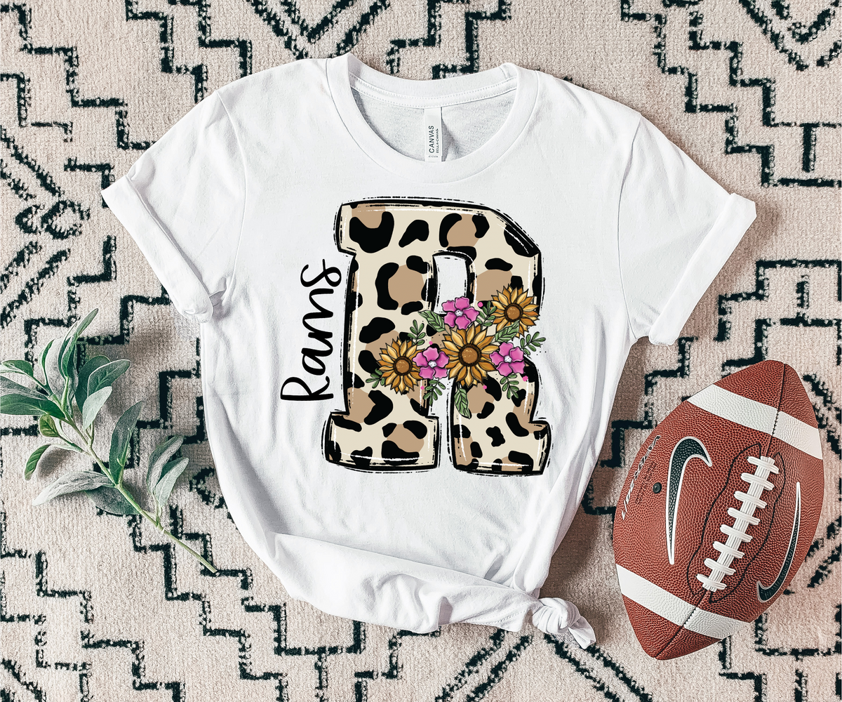 Rams Floral Leopard Mascot 7401 DTF Transfers